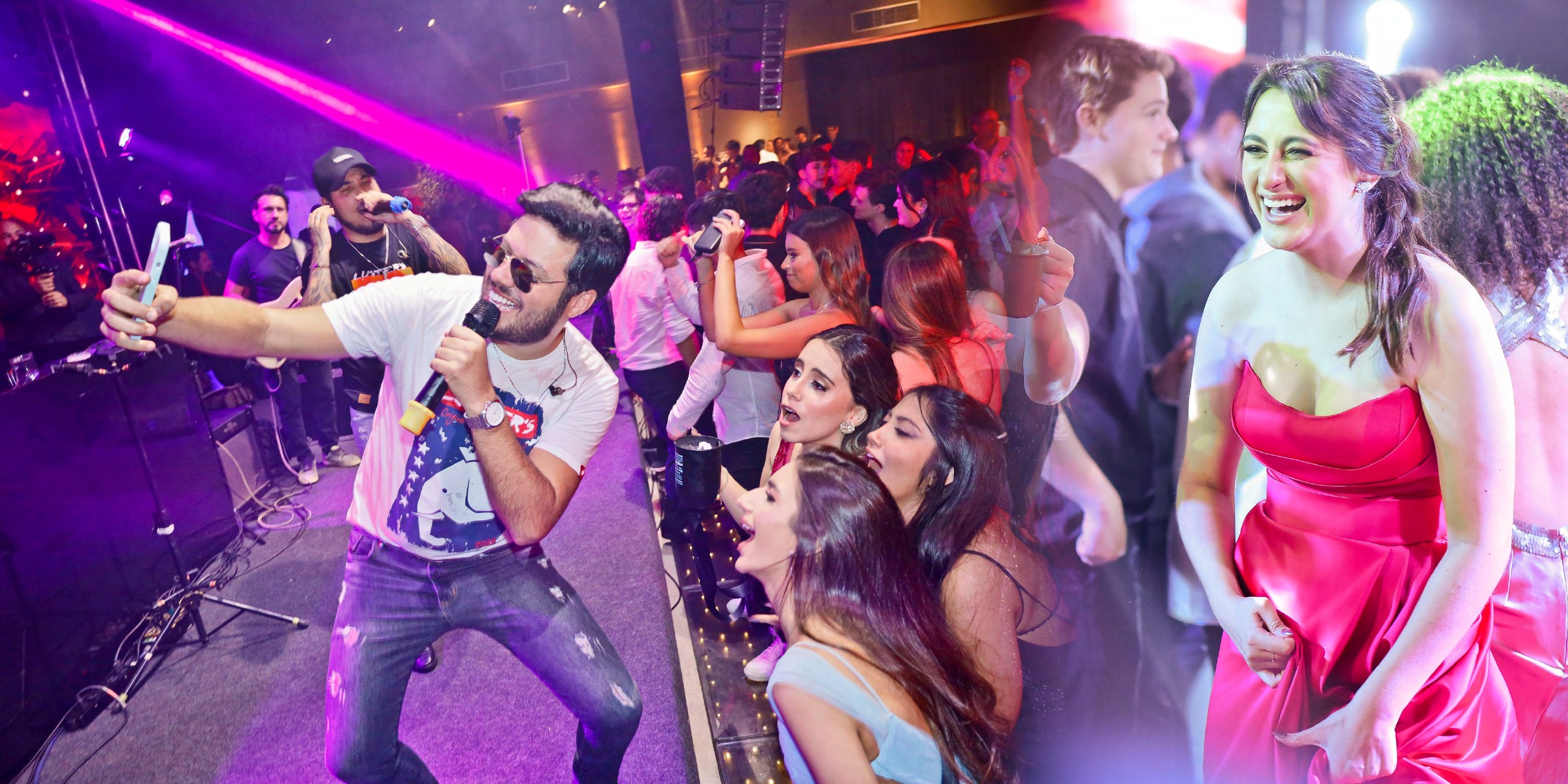 Celebração do terceiro ano do Colégio Maestria, com música e formandos no baile